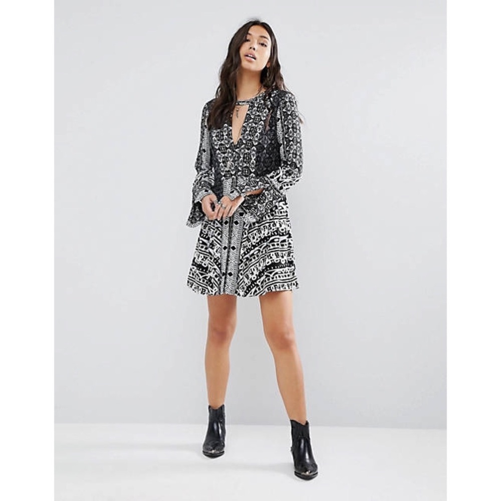 Free People Tegan Border Printed Mini Dress - Picture 5 of 13